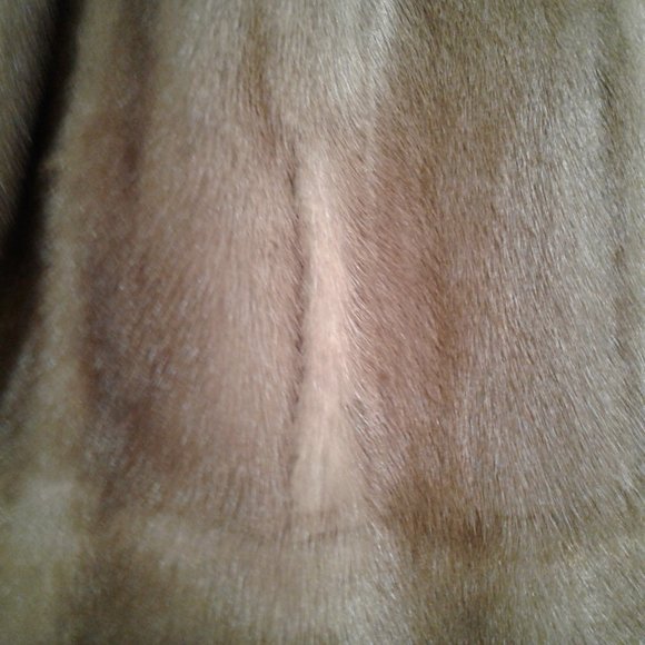 MINK COAT JACKET REAL GENUINE NATURAL BROWN TAN FUR M MEDIUM L LARGE MID-LENGTH - Picture 3 of 15